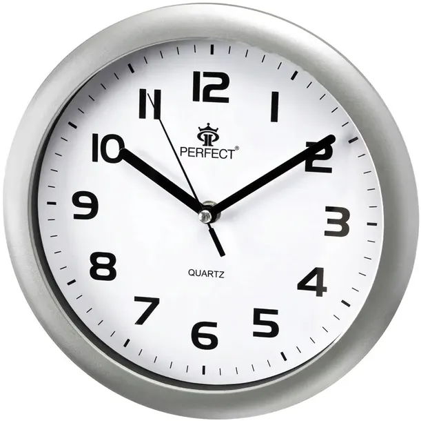zegar-scienny-perfect-srebrny-25cm-1x-aa