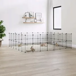 klatka-dla-zwierzat-z-bramka-52-panele-czarna-35x35-cm-stal