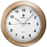 zegar-scienny-perfect-brazowy-30cm-baterie-aa