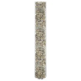 okragly-slup-gabionowy-galwanizowana-stal-o30x200-cm