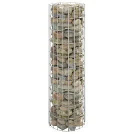 okragly-slup-gabionowy-galwanizowana-stal-o30x100-cm