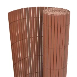 dwustronne-ogrodzenie-ogrodowe-pvc-90x300-cm-brazowe