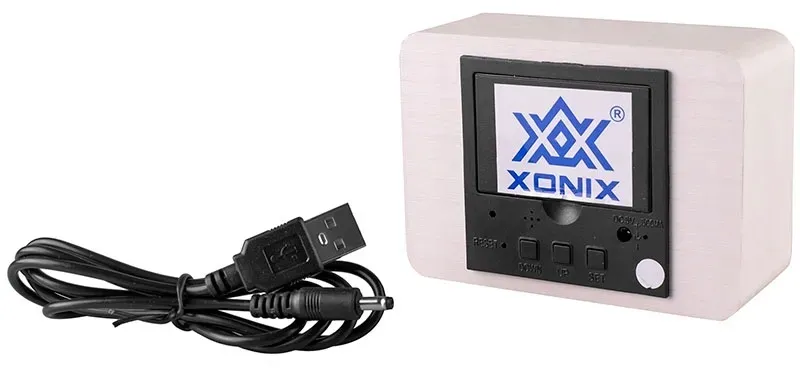 zegar-budzik-xonix-bialy-10cm-baterie-aaa-stan-nowy