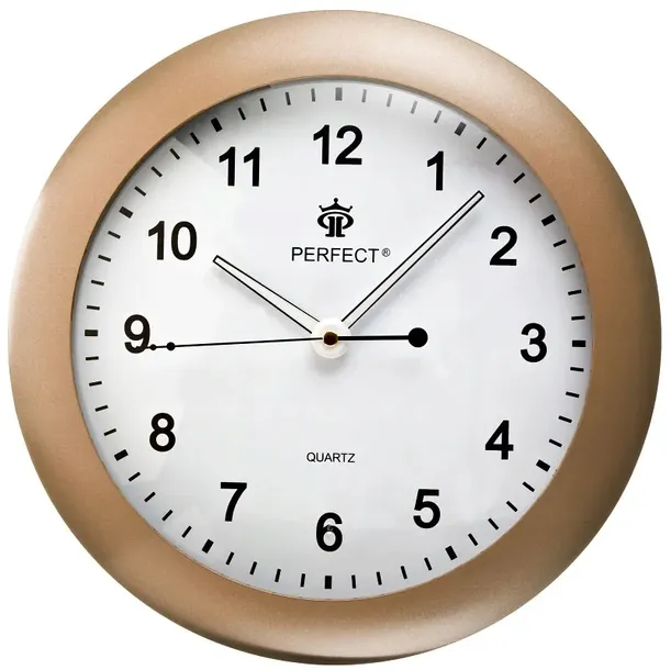 zegar-scienny-perfect-brazowy-30cm-baterie-aa