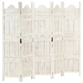 parawan-5-panelowy-rzezbiony-bialy-200x165-cm-drewno-mango