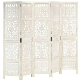 parawan-5-panelowy-rzezbiony-bialy-200x165-cm-drewno-mango