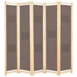 parawan-5-panelowy-brazowy-200-x-170-x-4-cm-tkanina