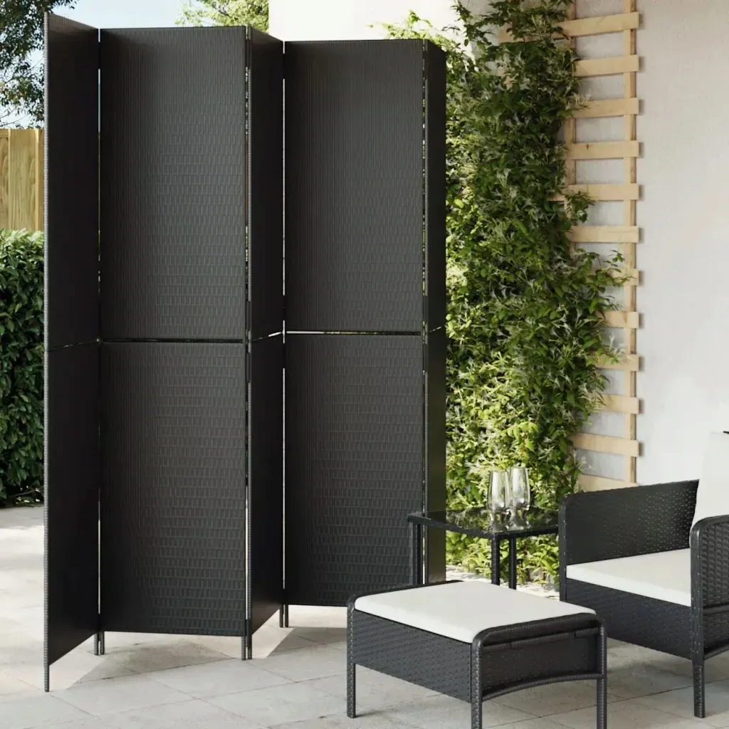 parawan-5-panelowy-czarny-polirattan