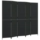 parawan-5-panelowy-czarny-polirattan-stan-nowy