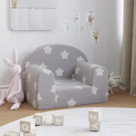 sofa-dziecieca-jasnoszara-z-gwiazdkami-miekki-plusz