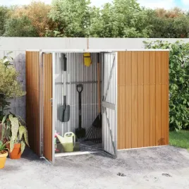 szopa-ogrodowa-brazowa-225x89x161-cm-stal-galwanizowana