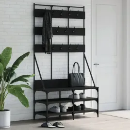 wieszak-na-ubrania-z-miejscem-na-buty-czarny-100x40x184-cm