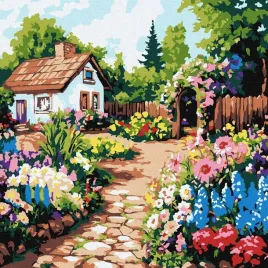 malowania-po-numerach-kwiaty-przy-chatce-30x30cm