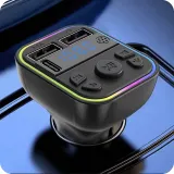 transmiter-bluetooth-samochodowy-fm-usb-3-1a-usb-c-led-ladowarka-mp3-stan-nowy-marka-krumad