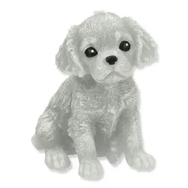 swieca-figurka-animals-pies-spaniel-11x14cm-szara-parafinowa-mondex-bc277