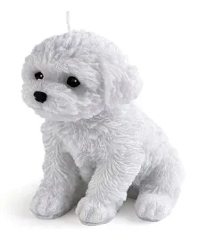 swieca-figurka-animals-pies-pudel-13x13cm-szary-parafinowa-mondex-bc2737