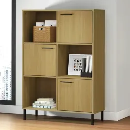 regal-oslo-metalowe-nozki-brazowy-90x35x1285-c