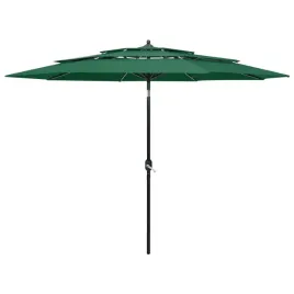 3-poziomowy-parasol-na-aluminiowym-slupku-zielony