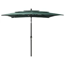 3-poziomowy-parasol-na-aluminiowym-slupku-zielony