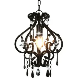 lampa-sufitowa-z-koralikami-czarna-okragla-e14