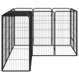 kojec-dla-psa-14-paneli-czarny-50x100-cm-stal
