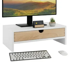 podstawka-pod-monitor-z-szuflada-ergonomiczna-biala-na-biurko-stabilna