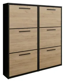 szafka-na-buty-otwierana-uchylna-jasper-mini-x2-czarny-dab-craft