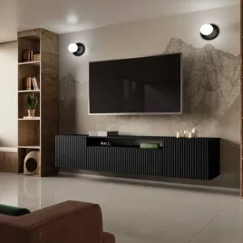 szafka-rtv-wiszaca-noe-szerokosc-200-cm-czarna-ryflowany-front-trzydrzwiowa