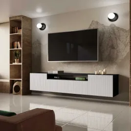 szafka-rtv-wiszaca-noe-szerokosc-200-cm-czarny-bialy-ryflowany-front-trzy
