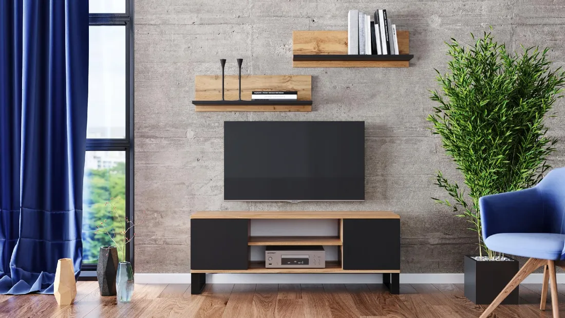 zestaw-polek-sciennych-shelf-2x100cm-dab-craft-zloty-czarny