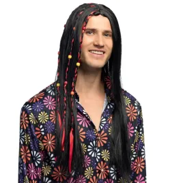 peruka-meska-czarna-hipisa-86368-z-warkoczykami-flower-power