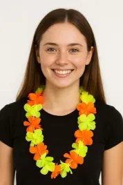 kwiaty-hawajskie-zolte-pomarancz-pt073-naszyjnik-hawajski-wieniec-aloha
