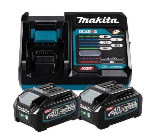 MAKITA Zestaw zasilający Ładowarka DC40RA 2xAkumulator XGT 40V 4Ah BL4040