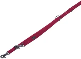 smycz-dla-psa-nobby-linen-deluxe-xs-s-16mm-200cm-czerwona