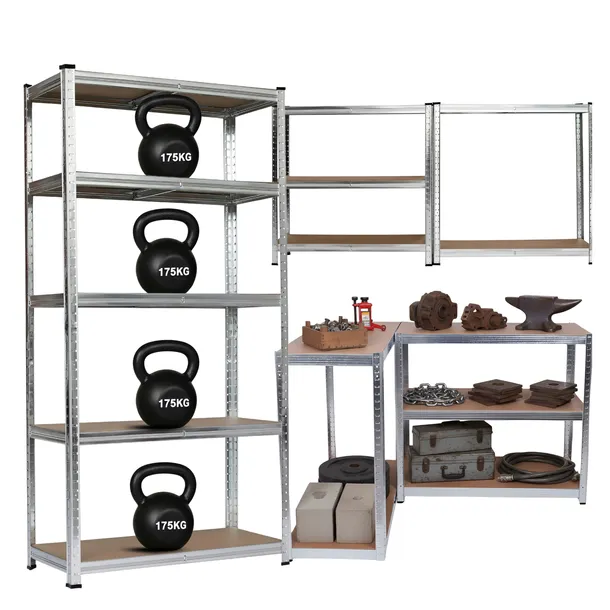 REGAŁ METALOWY magazynowy WARSZTATOWY do spiżarni PIWNICY biura 180 x 90 cm