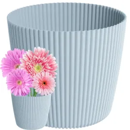 donica-okragla-w-pionowe-prazki-jasno-szara-200mm-dekoracyjna-szary-oslonka