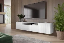 szafka-rtv-wiszaca-malo-szerokosc-200-cm-biala-ryflowany-front-trzydrzwiowa