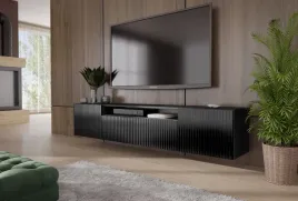 szafka-rtv-wiszaca-malo-szerokosc-200-cm-czarna-ryflowany-front-trzydrzwiow
