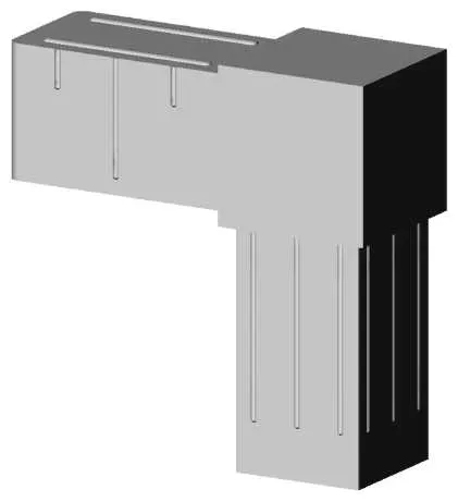 Łącznik plastikowy  profil aluminiowy 40x40x2   Typ : 2D2 V40 X2