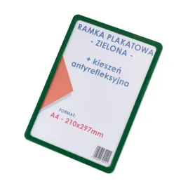 ramka-na-plakat-kieszen-zabezpieczajaca-plakatowa-zielona-a4