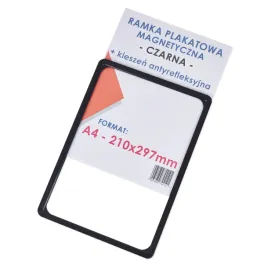 ramka-plakatowa-tasma-magnetyczna-czarna-a4-kieszen-zabezpieczajaca