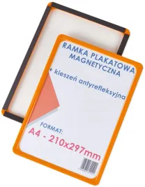 magnetyczna-ramka-plakatowa-kieszen-na-plakat-pomaranczowa-a4