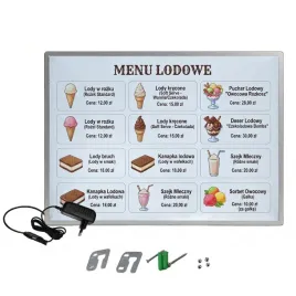 ramka-led-na-plakat-reklamowa-b2-50x70cm-srebrna-zasilacz-zestaw-montazowy