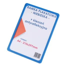 ramka-plakatowa-a4-niebieska-kieszen-plakatowa-uniwersalna-a4
