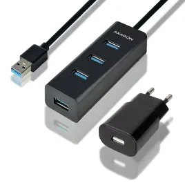 hub-rozdzielacz-axagon-hue-s2bp-usb-3-0-4-porty-zasilacz-5-v-2-a-czarny