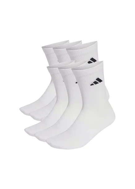 Skarpety adidas Sportowe Długie Amortyzowane Białe 6 Par Rozmiar 40-42