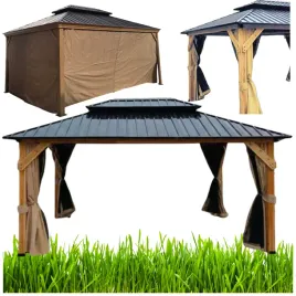 altana-ogrodowa-pergola-tarasowa-zadaszenie-metal-drewno-300-x-365-x-278-cm