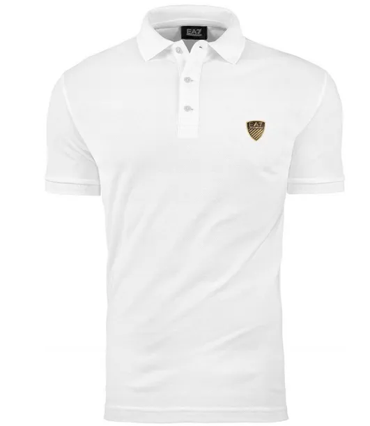 KOSZULKA POLO EMPORIO ARMANI EA7 LOGO HERB BIAŁA M