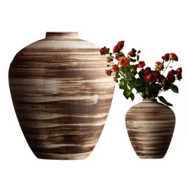 wazon-ceramiczny-w-paski-dekoracyjny-elegancka-ozdoba-braz-piekny-gustowny