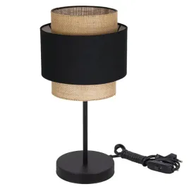 lampka-nocna-stolowa-juta-czarna-podwojny-abazur-e27